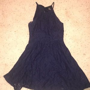 Blue lace dress